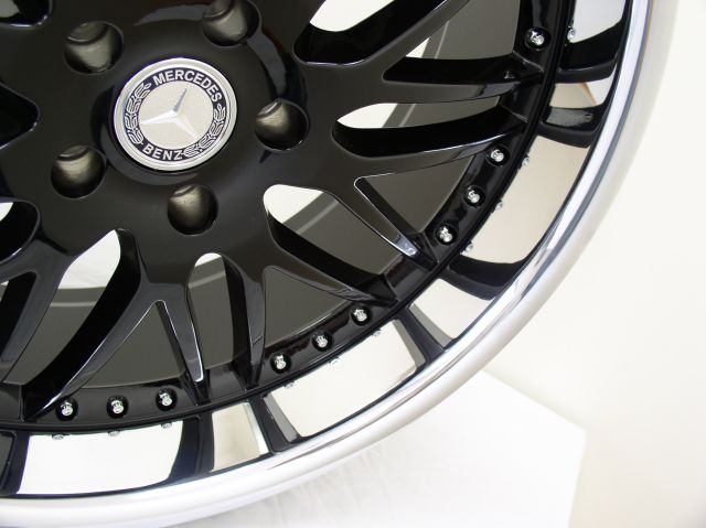 MERCEDES WHEELS/RIM CL500 S63 S430 S500 S550 S600 Black / Chrome Lip 20" - Image 3