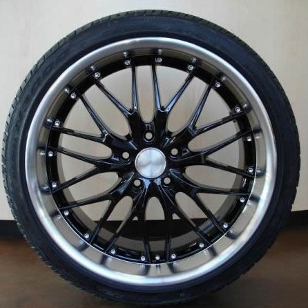 MERCEDES WHEELS/RIM CL500 S430 S500 S550 S600 Black w/ Polished Lip 20"