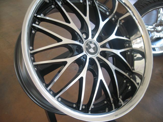 BMW WHEELS/RIM E85 E89 Z4 Z8 335i 335d 335xi Black Diamond / Stainless Chrome Lip 19" - Image 3