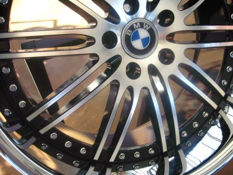 BMW WHEELS/RIM E60 E63 E64 645ci 650i M5 M6 Diamond Cut / Black Inner Spokes / Chrome Lip 19" - Image 3