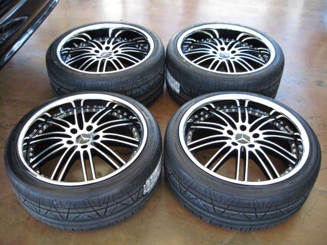 MERCEDES WHEELS/RIM CL500 CL550 S500 S550 S600 S65 Diamond Cut / Black Inner Spokes / Chrome Lip 22" - Image 6