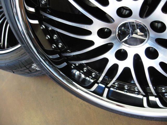 MERCEDES WHEELS/RIM CL500 CL550 S500 S550 S600 S65 Diamond Cut / Black Inner Spokes / Chrome Lip 22" - Image 4