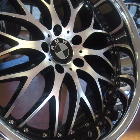 BMW WHEELS/RIM 750i 750Li 760i 760Li X5 X6 M Diamond Cut / Black Inner Spokes / Chrome Lip 19"