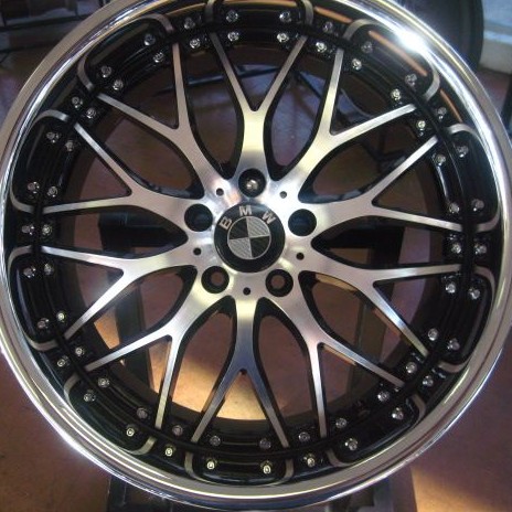 BMW WHEELS/RIM E60 E63 E64 645ci 650i M5 M6 Diamond Cut / Black Inner Spokes / Chrome Lip 20"