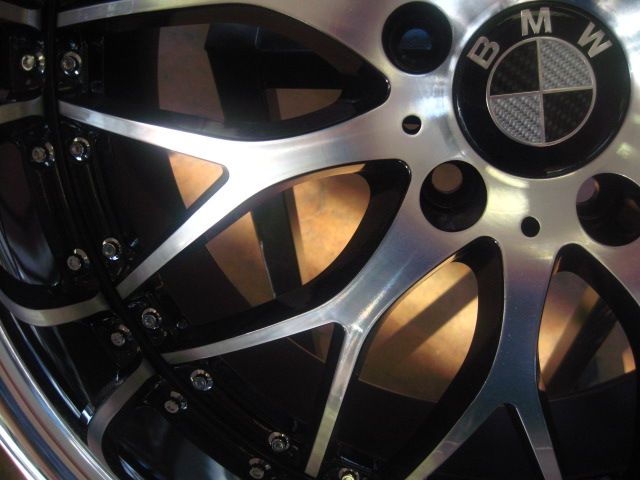 BMW WHEELS/RIM E60 E63 E64 645ci 650i M5 M6 Diamond Cut / Black Inner Spokes / Chrome Lip 20" - Image 5