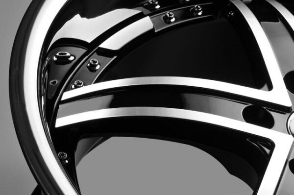 MERCEDES WHEELS/RIM E E55 E320 E350 E550 Diamond Cut / Black Inner Spokes / Chrome Lip 20"