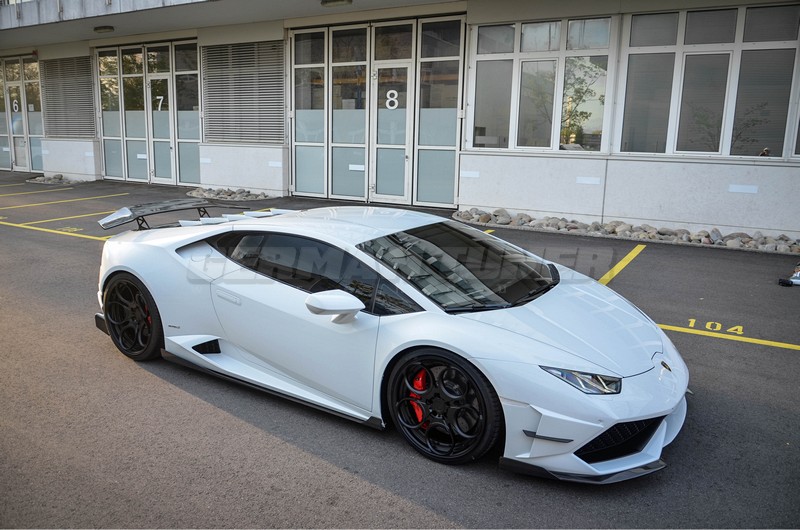 DMC Lamborghini LP610 Huracan Forged Carbon Fiber Front Lip “Affari”: Dual Splitters fit the OEM Bumper of the Coupe & Roadster - Image 2