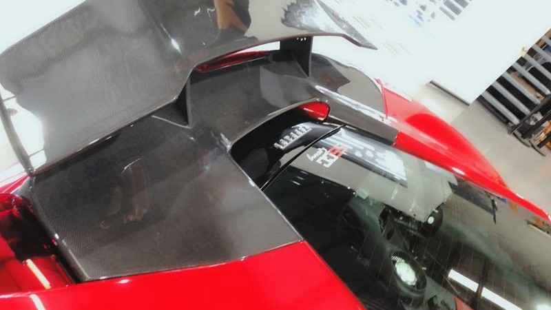 DMC Ferrari 488 GTB Forged Carbon Fiber Big Wing Spoiler fits the OEM Coupe in GT EVO Pista FXXK Style I - Image 7