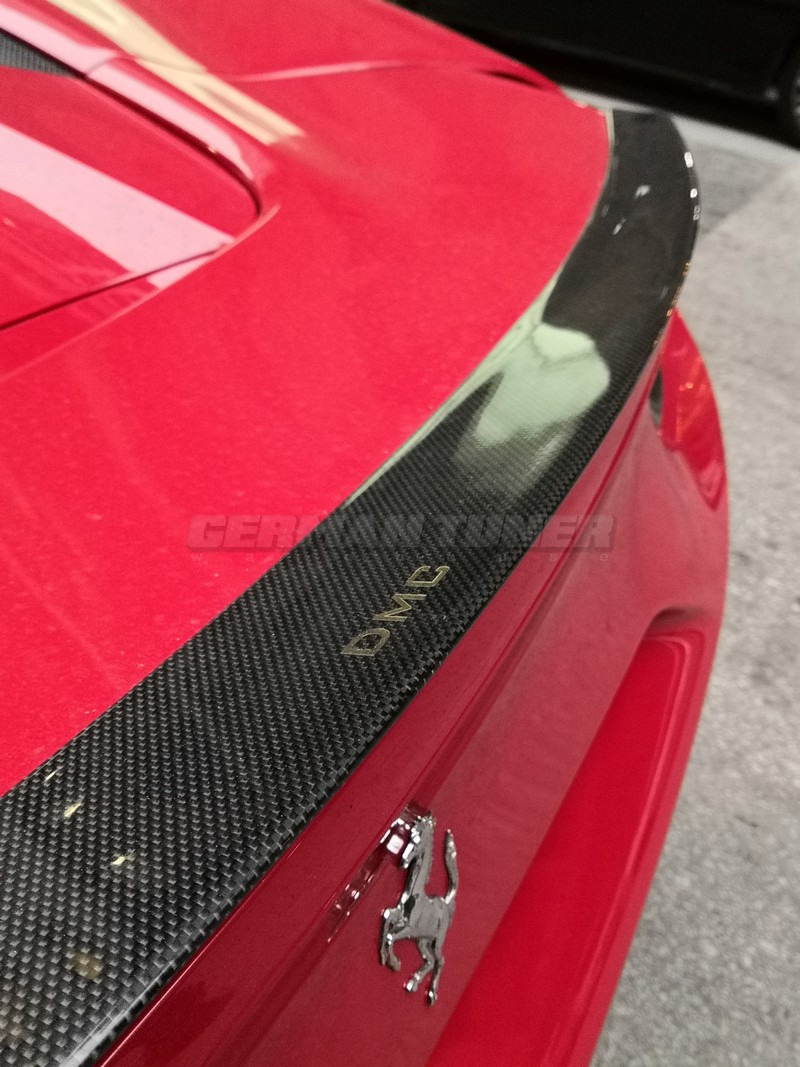 DMC Ferrari 488 GTB GTO Forged Carbon Fiber Duck Wing Trunk Lip Spoiler fits the OEM Coupe - Image 3