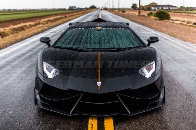 DMC Lamborghini Aventador: Forged Carbon Fiber Front Bumper & Splitter: Edizione GT Super Trofeo Style fits LP700 LP740 LP750 S OEM Body Coupe & Roadster