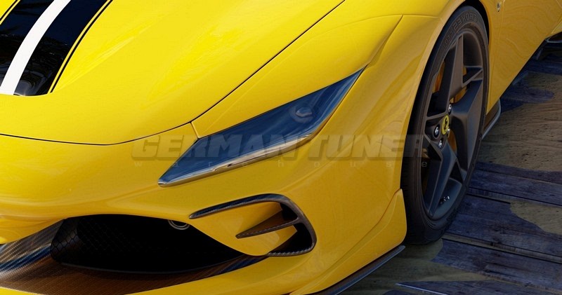 DMC Carbon Fiber Front Lip Carnards for Ferrari F8 Tributo - Image 2