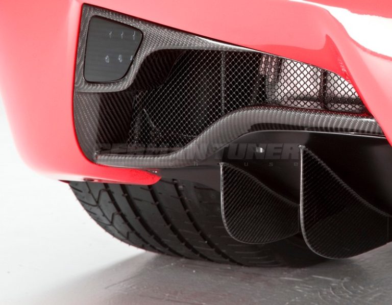 DMC Ferrari 458 Italia - Carbon Fiber Rear Apron: Grill Cover fits the OEM Rear Bumper Coupe & Spyder as well as Speciale & Aperta