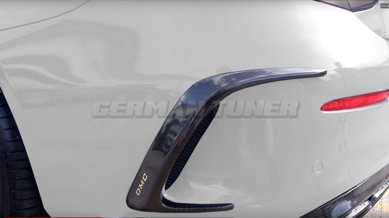 DMC Carbon Fiber Rear Bumper Vents Covers for Mercedes Benz AMG W205 AMG C63 Coupe