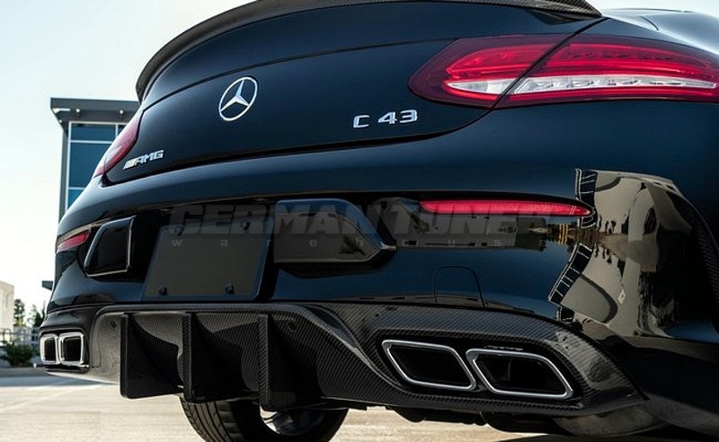 DMC Carbon Fiber Rear Diffuser GT DTM Style for Mercedes Benz C Coupe W205 AMG C63 - Image 3