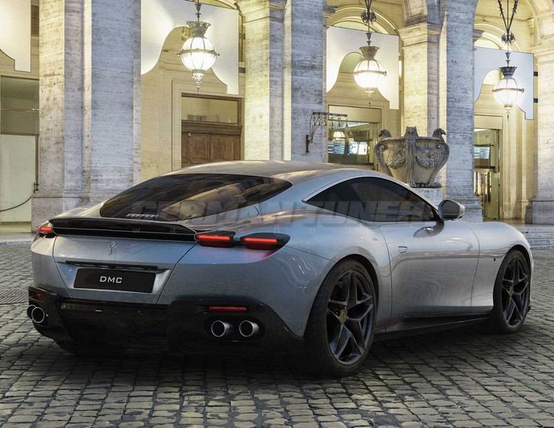 DMC Carbon Fiber Rear Wing Duck Spoiler Lip for Ferrari Roma - Image 3