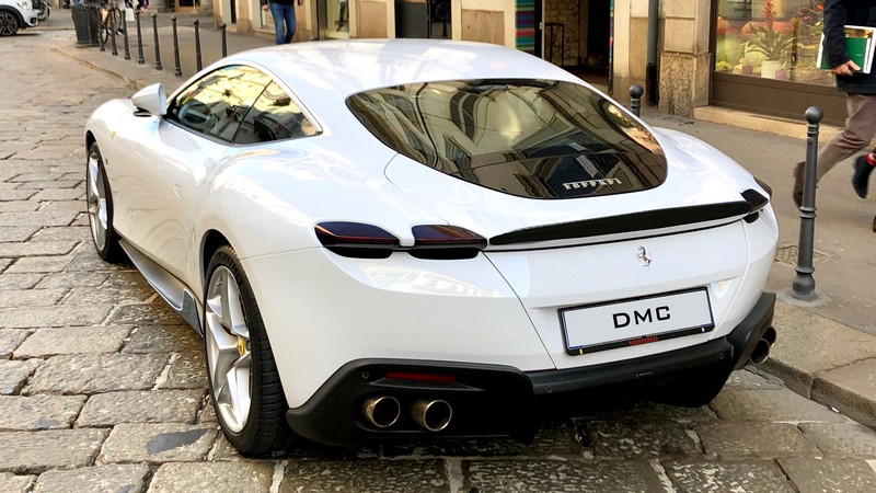 DMC Carbon Fiber Rear Wing Duck Spoiler Lip for Ferrari Roma