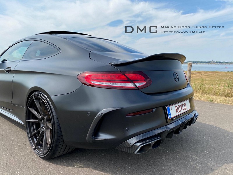 DMC Carbon Fiber Trunk Spoiler Wing for Mercedes Benz AMG C63 C63s Coupe W205 - Image 3