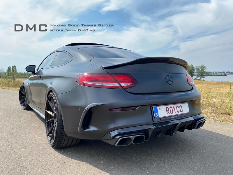 DMC Carbon Fiber Trunk Spoiler Wing for Mercedes Benz AMG C63 C63s Coupe W205 - Image 2