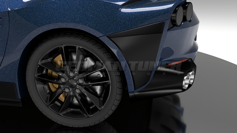 DMC Carbon Fiber Wide Body Rear Fascia for Ferrari 812 SuperFast