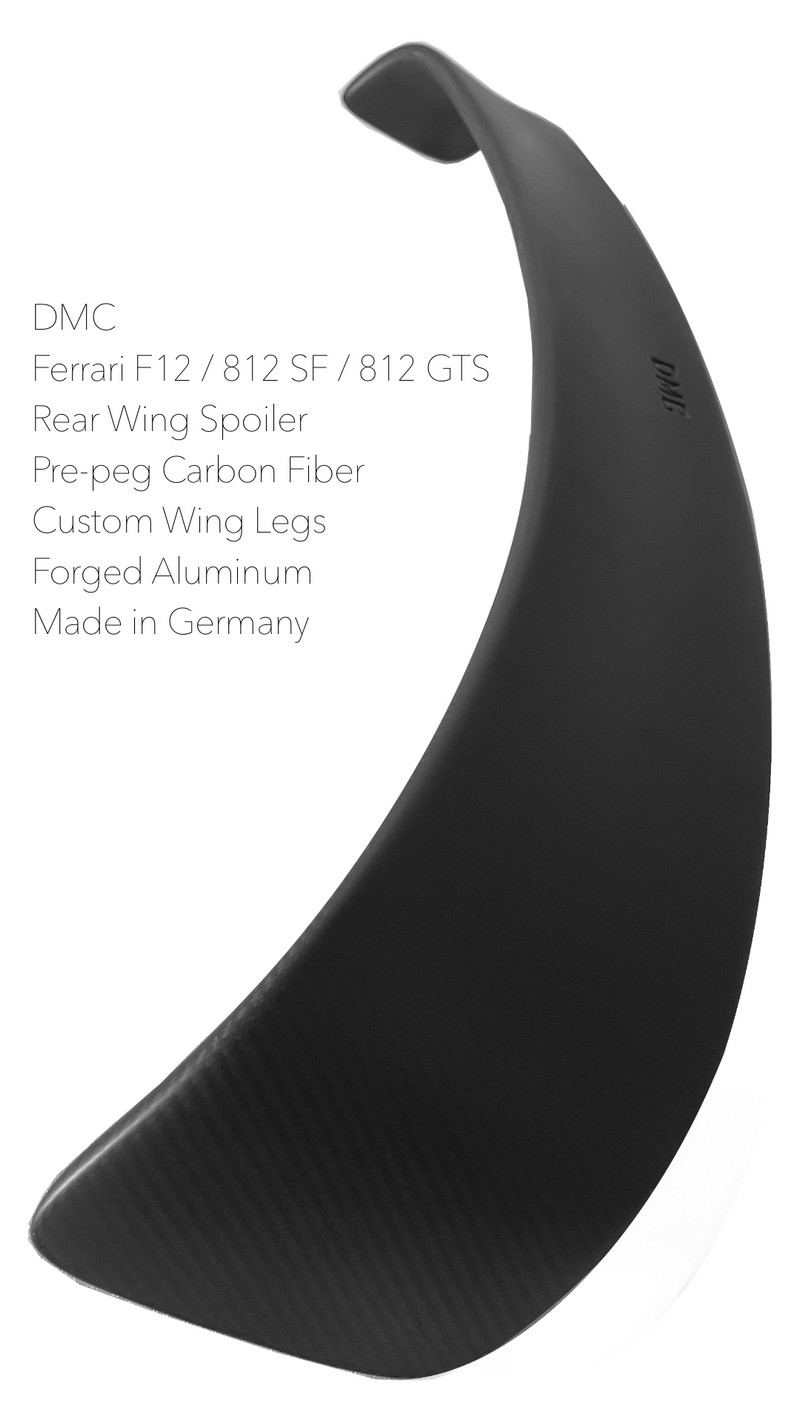 DMC Ferrari F12 Berlinetta - GT3 Big Wing Spoiler - Forged Carbon Fiber fits the TDF Coupe & Spider - Image 7