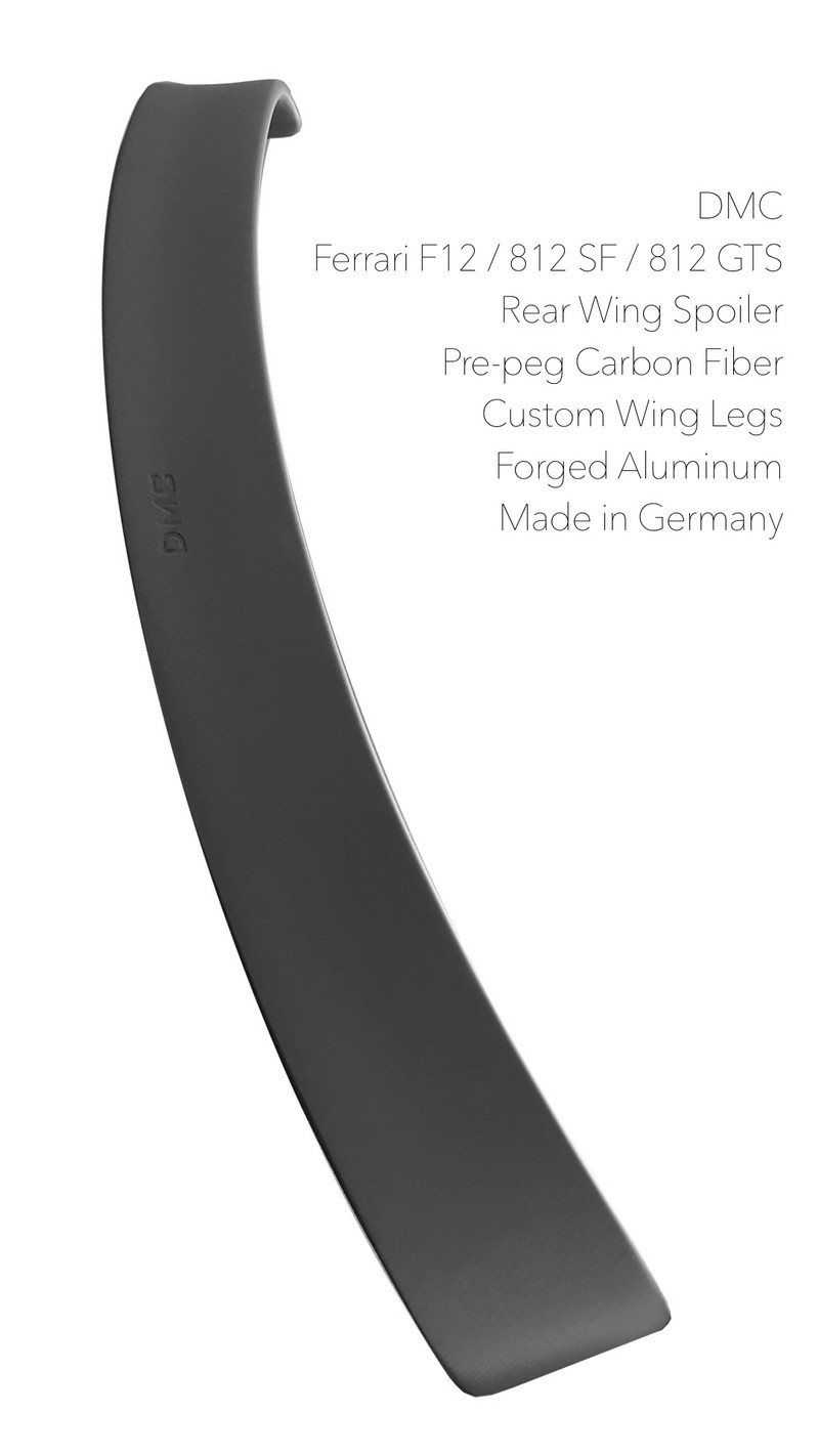 DMC Ferrari F12 Berlinetta - GT3 Big Wing Spoiler - Forged Carbon Fiber fits the TDF Coupe & Spider - Image 6