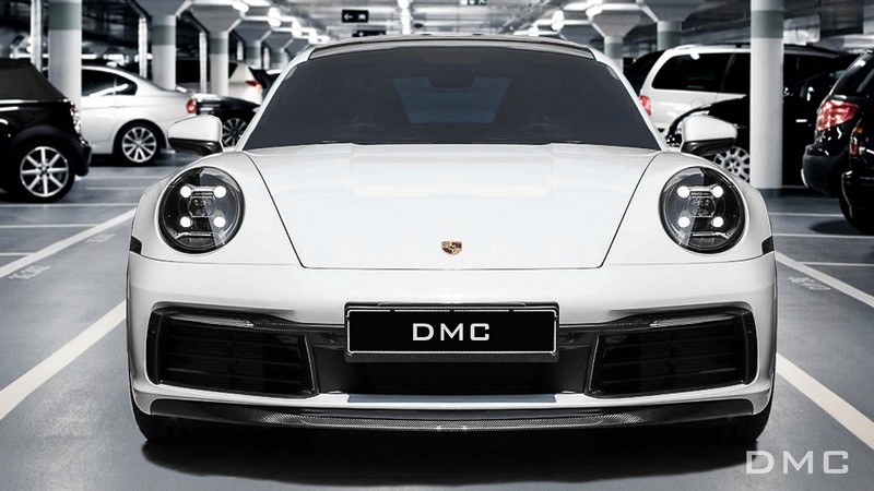 DMC Porsche 992 Forged Carbon Fiber Front Lip OEM Splitter Replacement fits Carrera & Cabriolet - Image 2