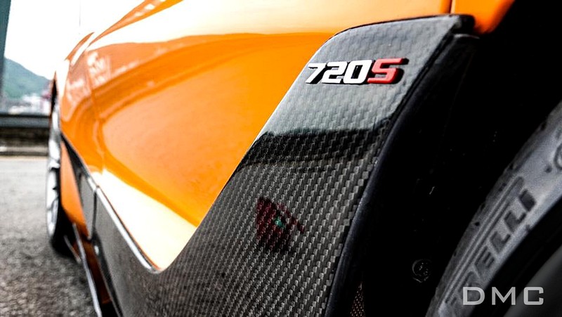 DMC Forged Carbon Fiber Side Fender Door Shields Guards, fit 765LT Coupe & Spider for McLaren 720s