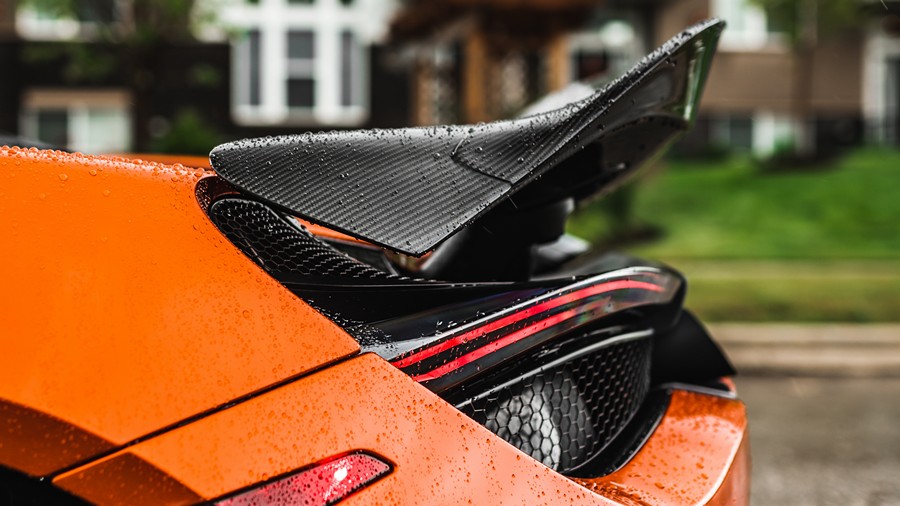 DMC McLaren 720s Rear Wing Trunk Lip Spoiler + Base Deck Lid P1 Style fits the OEM Coupe & Spider in Forged Carbon Fiber - Image 2