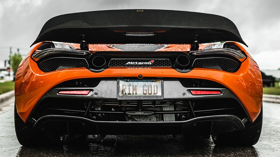 DMC McLaren 720s Rear Wing Trunk Lip Spoiler + Base Deck Lid P1 Style fits the OEM Coupe & Spider in Forged Carbon Fiber - Image 3