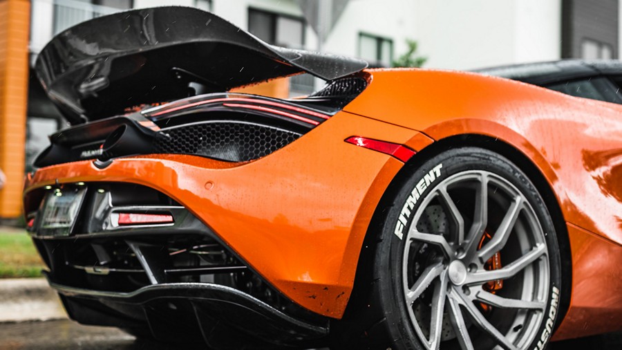 DMC McLaren 720s Rear Wing Trunk Lip Spoiler + Base Deck Lid P1 Style fits the OEM Coupe & Spider in Forged Carbon Fiber - Image 4