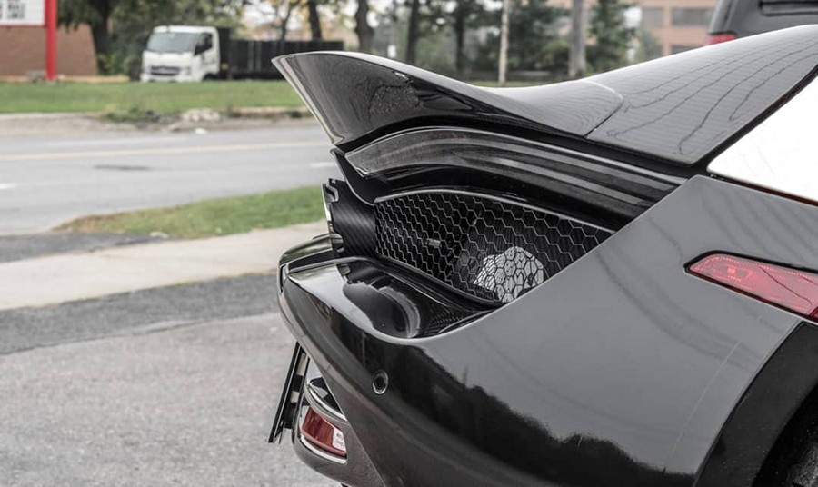 DMC McLaren 720s Rear Wing Trunk Lip Spoiler + Base Deck Lid P1 Style fits the OEM Coupe & Spider in Forged Carbon Fiber - Image 7