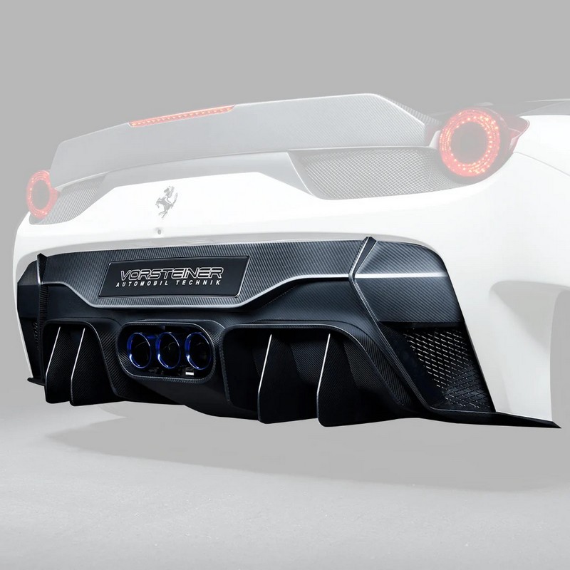 VORSTEINER VX Aero Rear Bumper w/ Rear Diffuser (incl. Exhaust Tips) for Ferrari 458 Italia - Image 2