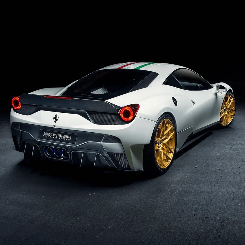VORSTEINER VX Aero Rear Bumper w/ Rear Diffuser (incl. Exhaust Tips) for Ferrari 458 Italia - Image 6
