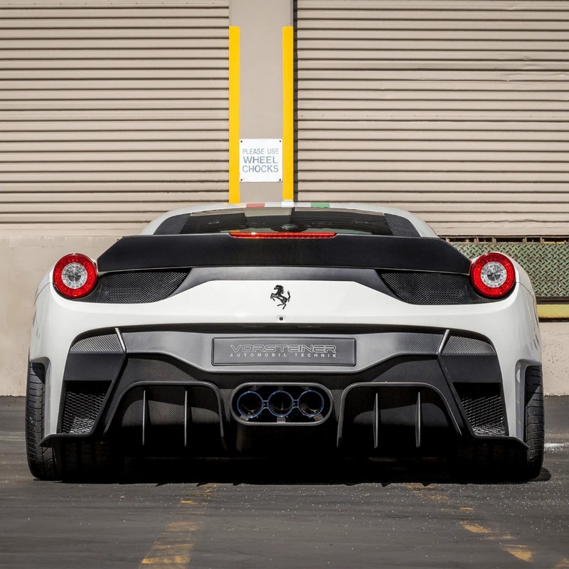 VORSTEINER VX Aero Rear Bumper w/ Rear Diffuser (incl. Exhaust Tips) for Ferrari 458 Italia - Image 5