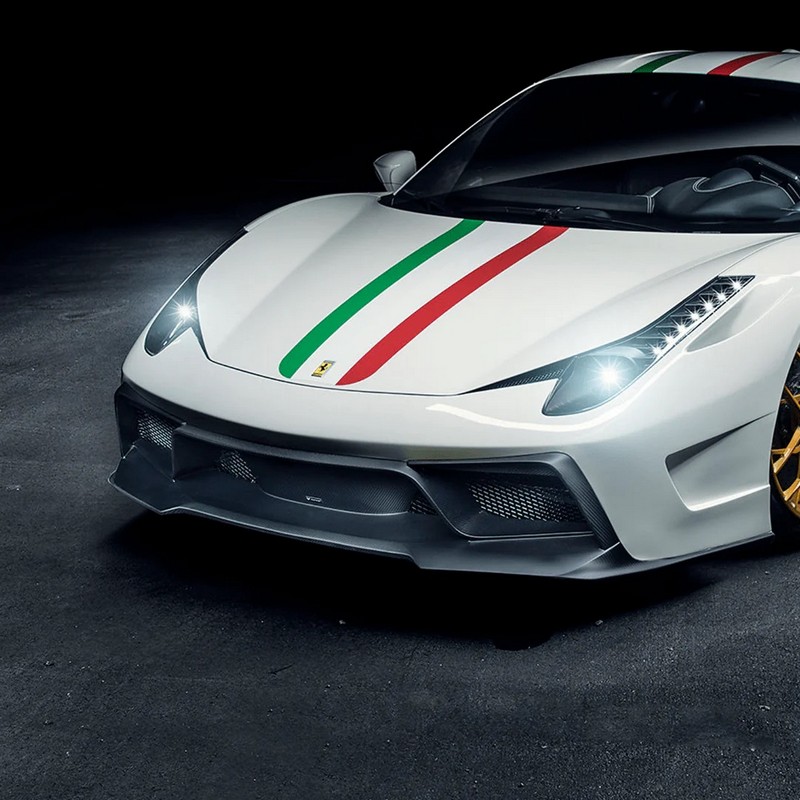 VORSTEINER VX Carbon Fiber Front Bumper w/ Front Spoiler for Ferrari 458 Italia