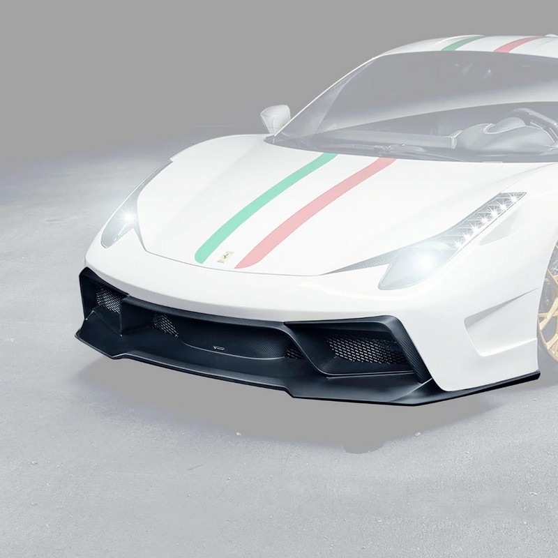 VORSTEINER VX Carbon Fiber Front Bumper w/ Front Spoiler for Ferrari 458 Italia - Image 2