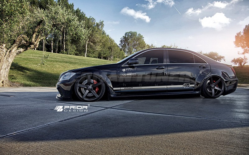 PRIOR-DESIGN PD Black Edition V2 Widebody Aerodynamic Kit for Mercedes S-Class W221 - Image 6