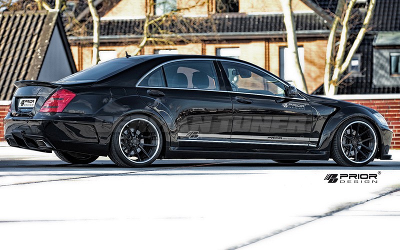 PRIOR-DESIGN PD Black Edition V2 Widebody Aerodynamic Kit for Mercedes S-Class W221 - Image 8