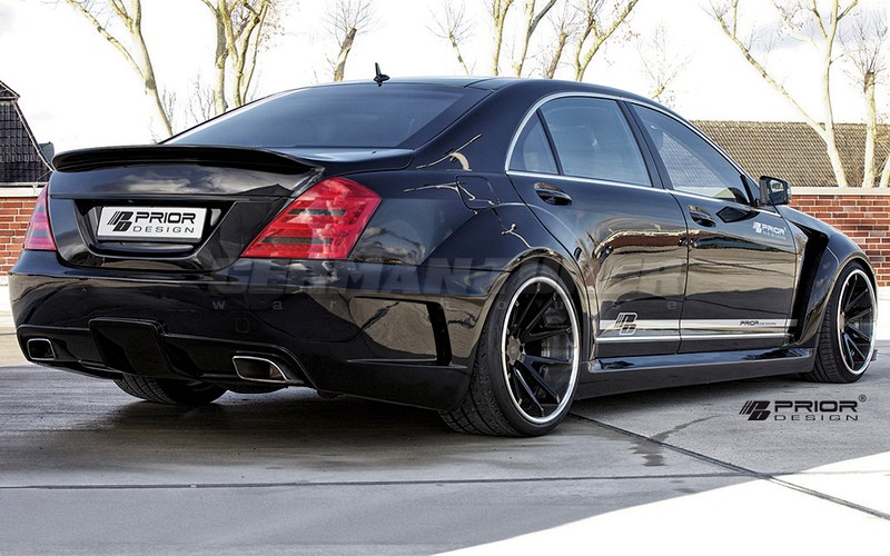 PRIOR-DESIGN PD Black Edition V2 Widebody Aerodynamic Kit for Mercedes S-Class W221 - Image 5