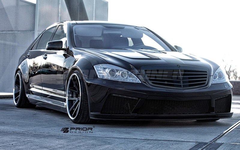 PRIOR-DESIGN PD Black Edition V2 Widebody Aerodynamic Kit for Mercedes S-Class W221 - Image 2