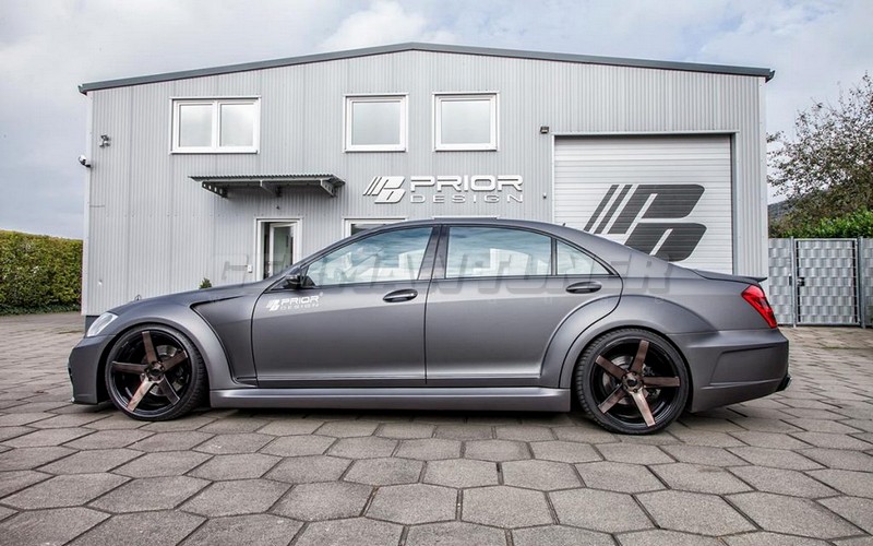 PRIOR-DESIGN PD Black Edition V3 Widebody Aerodynamic Kit for Mercedes S-Class W221 - Image 4