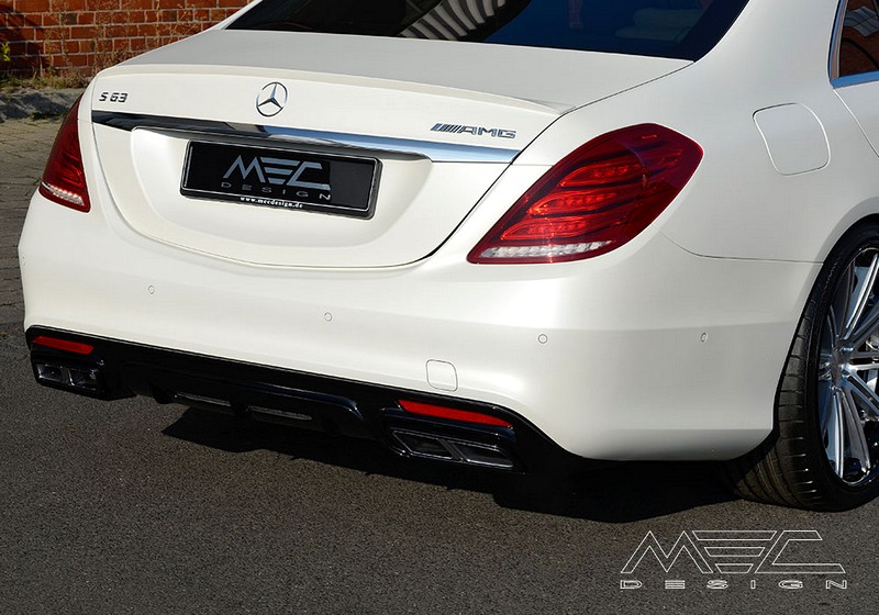 MEC Design Rear Diffuser (without cutout for foglight) & Chrome AMG 65 Endpipes for S-Class W222 - Image 13