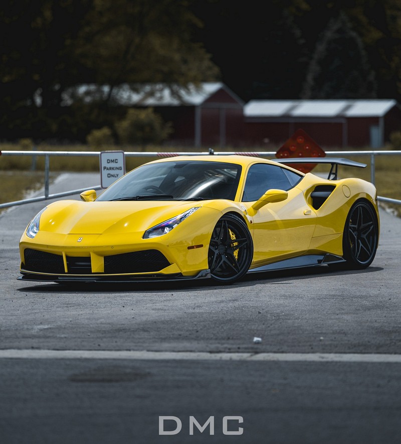 DMC Ferrari 488 GTB Forged Carbon Fiber Big Wing Spoiler fits the OEM Coupe in GT EVO Pista Style II - Image 2