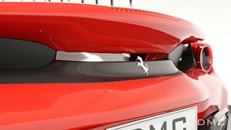 DMC Forged Carbon Fiber Rear Bumper Center Fascia Trim Cover for Ferrari 488 Pista Coupe & Spider