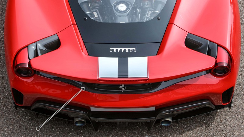 DMC Forged Carbon Fiber Rear Bumper Center Fascia Trim Cover for Ferrari 488 Pista Coupe & Spider - Image 2