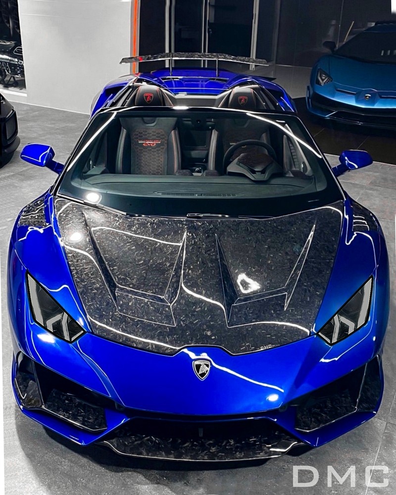 DMC Lamborghini Huracan STO Front Hood: Forged Carbon Fiber Bonnet: Super Trofeo Style, fits the OEM Coupe & Spider, LP610 LP580 EVO, RWD & Performante