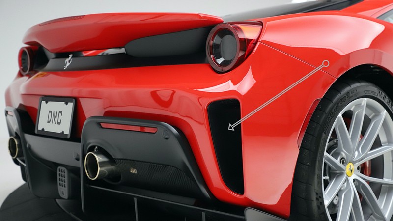 DMC Forged Carbon Fiber Rear Bumper Air Vents Ducts Scoops for Ferrari 488 Pista Coupe & Spider - Image 2