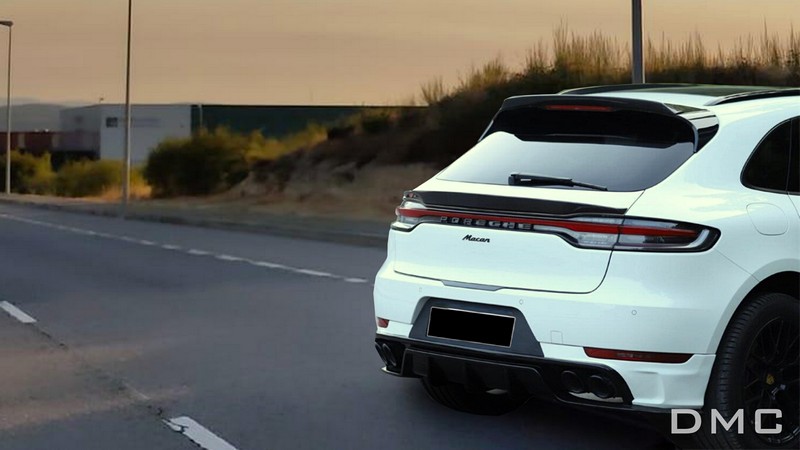 DMC Forged Carbon Fiber Roof Wing & Trunk Spoiler Set for Porsche Macan (2019-2023) - Image 3