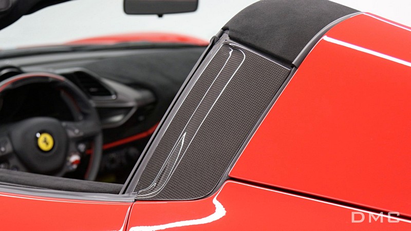 DMC Forged Carbon Fiber Window Louvers Trims Panels Covers for Ferrari 488 Pista Spider - Image 2