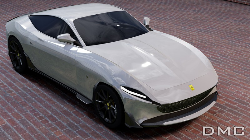 DMC Forged Carbon Front Grill (OEM Part Replacement) for Ferrari Roma - Image 2